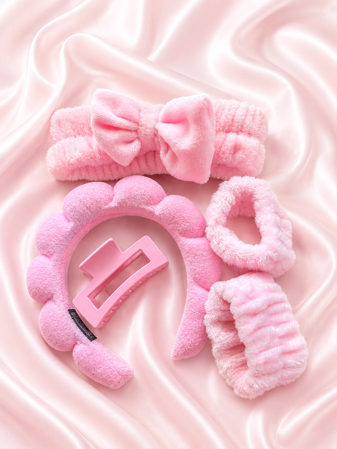Hair & Wristband Set - Pink